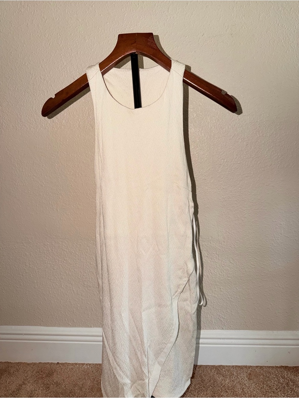 bec + bridge Cream Mini Tank Dress